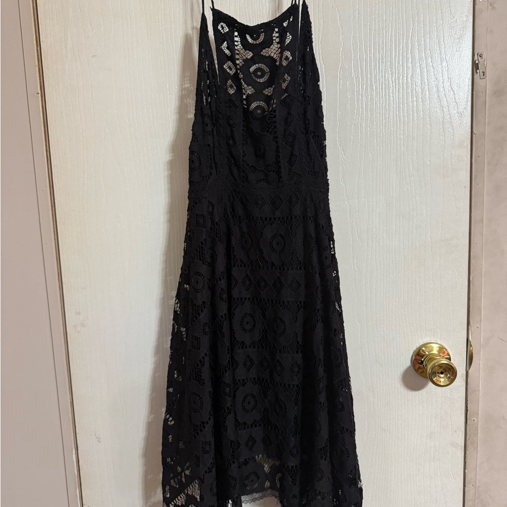 Free People Black Just Like Honey Dress
